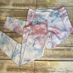 FREE PEOPLE FP MOVEMENT Tie Dye Leggings Marble Pastel Size Small